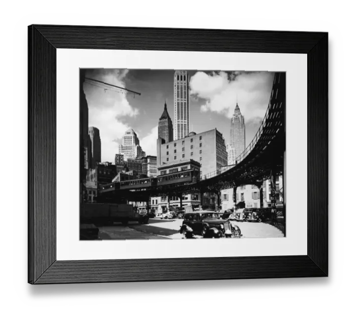 Framed Print : The El In The Financial District Framed Print : The El In The Financial District