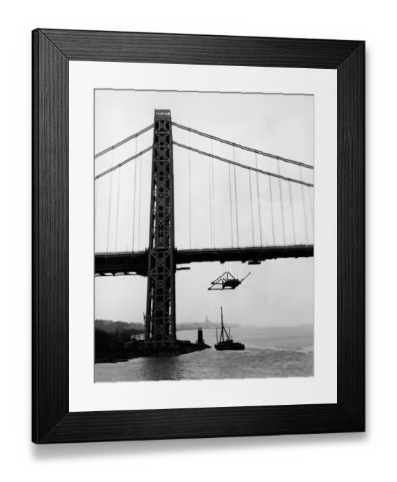 Framed Print : Construction Of Lower Level On George Washington Bridge Framed Print : Construction Of Lower Level On George Washington Bridge