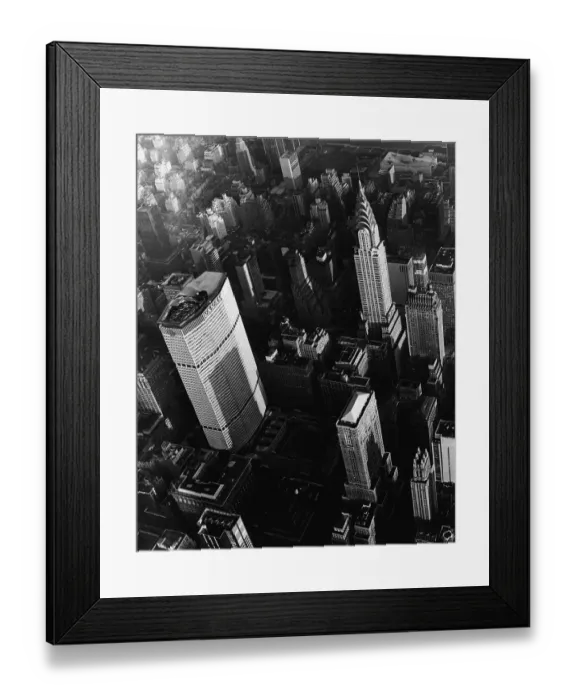 Framed Print : Aerial Of Chrysler & Pan Am Buildings Framed Print : Aerial Of Chrysler & Pan Am Buildings