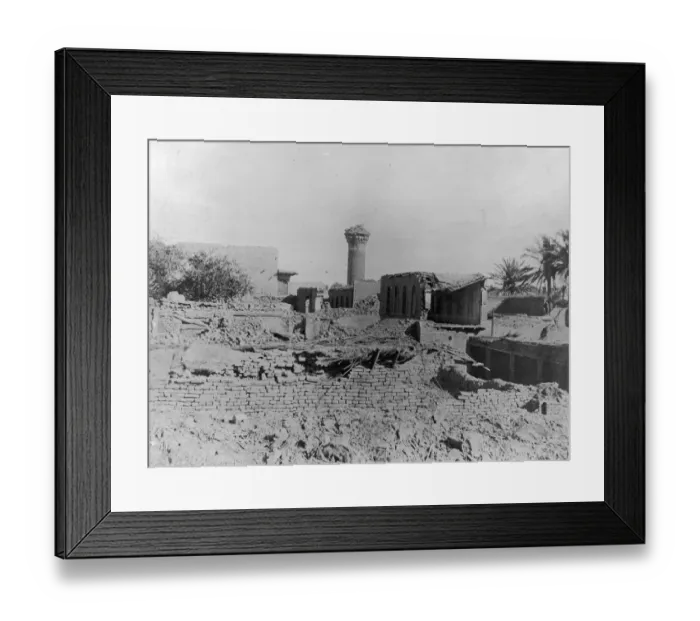Framed Print : Ruins. A Photograph of the Destruction of Buildings during the Siege of Kut in Baghdad Framed Print : Ruins. A Photograph of the Destruction of Buildings during the Siege of Kut in Baghdad