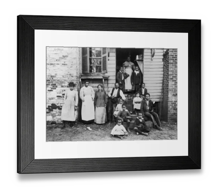 Framed Print : Family on Doorstep Framed Print : Family on Doorstep