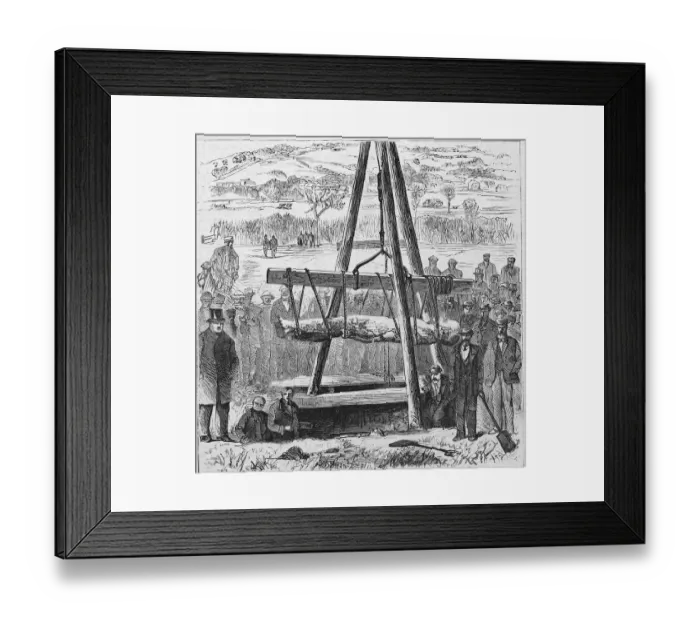 Framed Print : Raising The Cardiff Giant Framed Print : Raising The Cardiff Giant