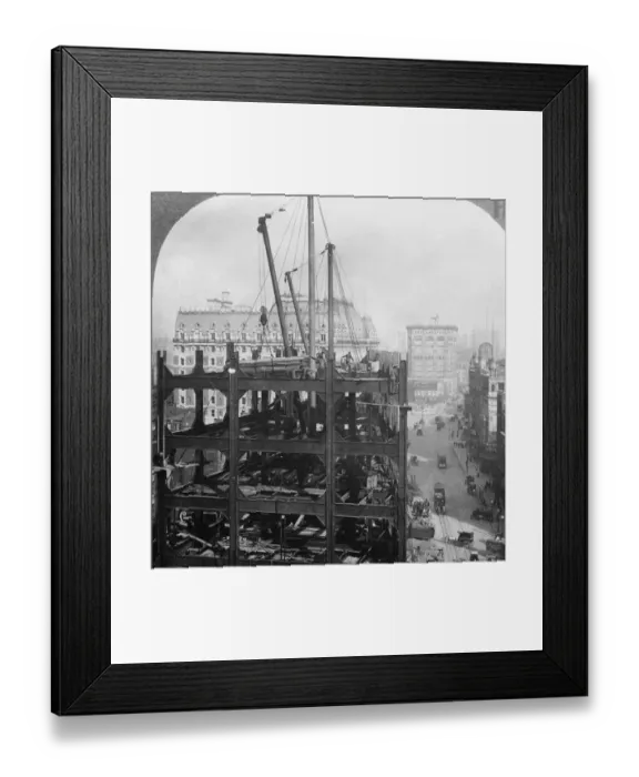 Framed Print : Times Building Under Construction Framed Print : Times Building Under Construction