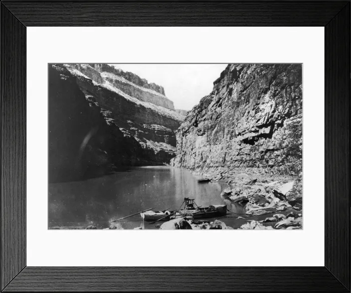 Framed Print : John Wesley Powells Boat in Grand Canyon