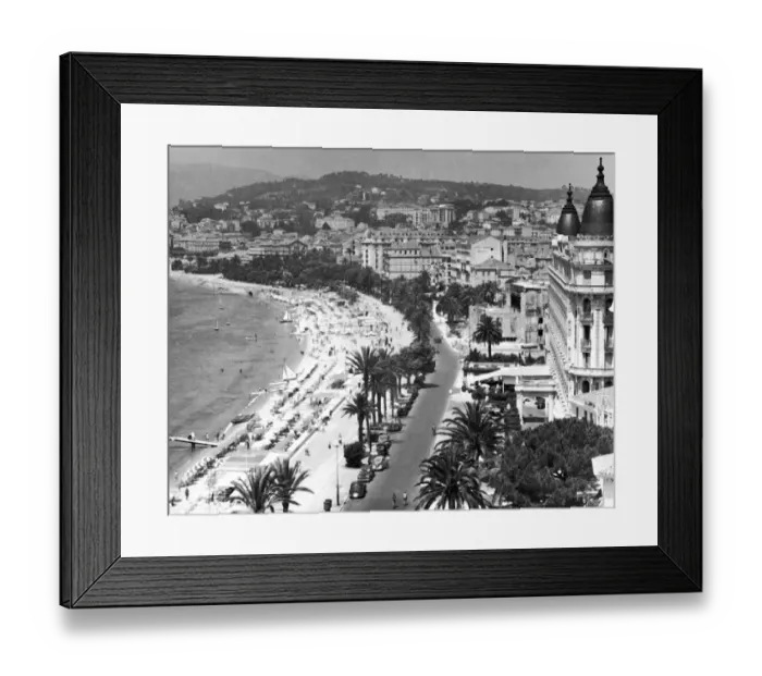 Framed Print : Beachfront at Cannes