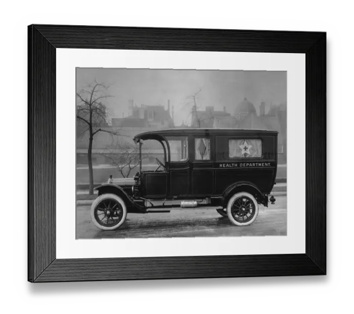 Framed Print : White Ambulance Framed Print : White Ambulance