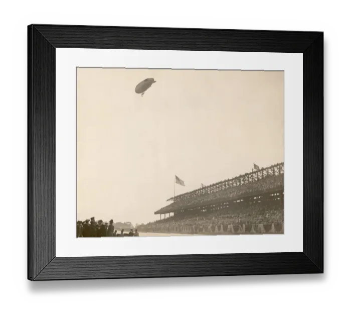 Framed Print : Airship Over The Speedway
