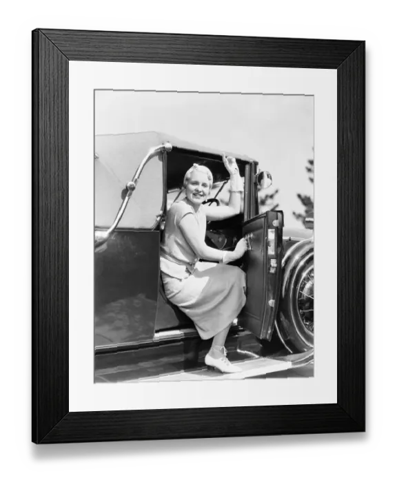 Framed Print : Waving driver Framed Print : Waving driver
