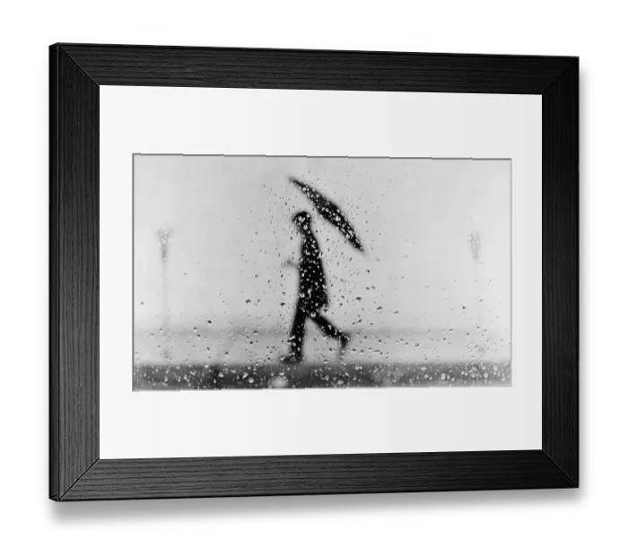 Framed Print : Walking in the rain Framed Print : Walking in the rain