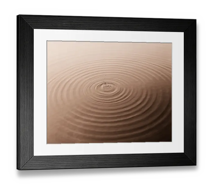 Framed Print : Concentric rings on water