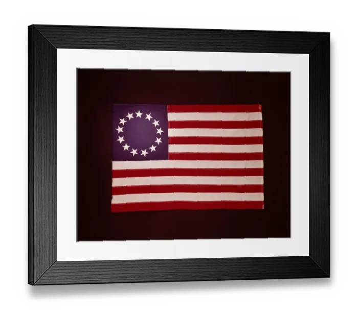 Framed Print : Colonial US flag Framed Print : Colonial US flag