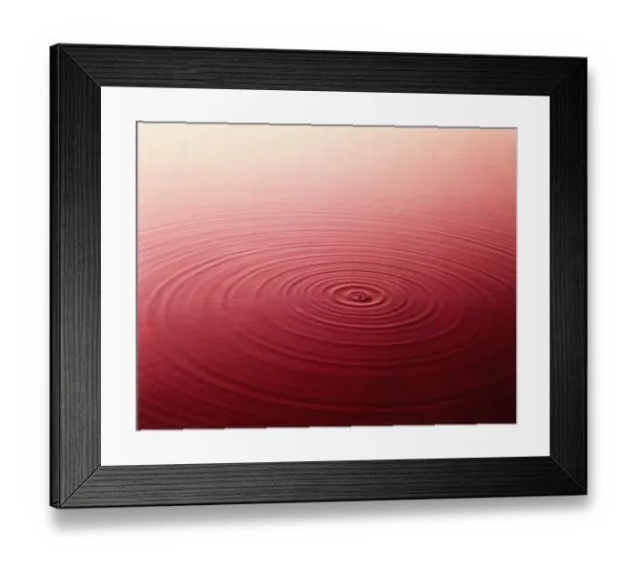 Framed Print : Concentric rings on water