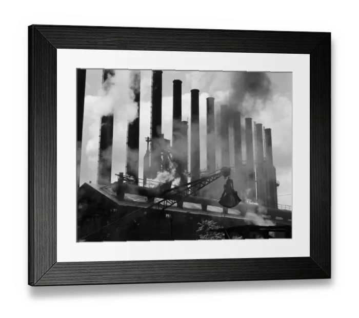 Framed Print : Factory smokestacks Framed Print : Factory smokestacks