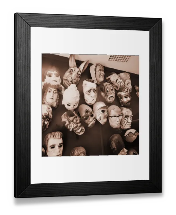 Framed Print : Halloween masks Framed Print : Halloween masks