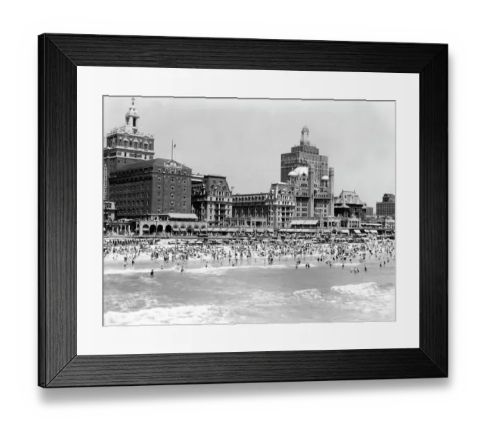 Framed Print : Crowded Beach Framed Print : Crowded Beach