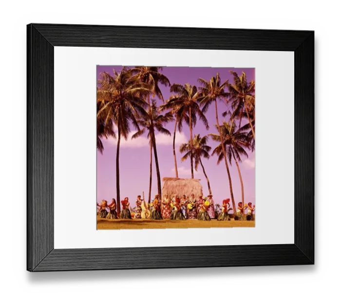 Framed Print : Hula Dancers Dancing Honolulu Hawaii Palm Trees Na Framed Print : Hula Dancers Dancing Honolulu Hawaii Palm Trees Na