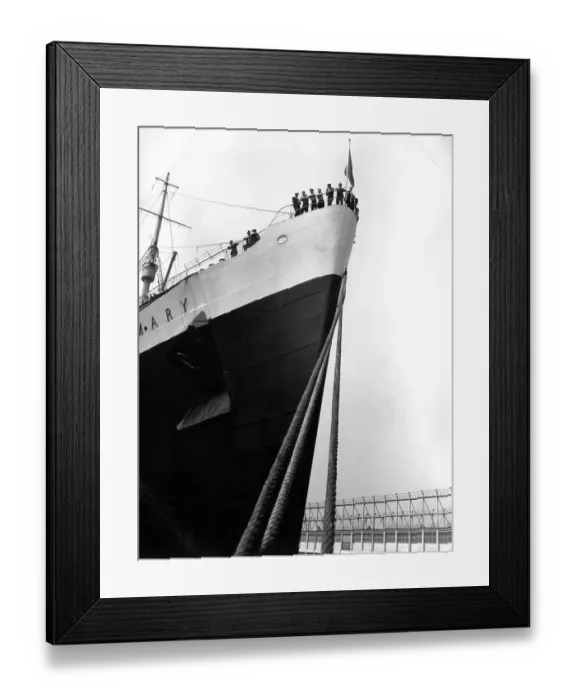 Framed Print : Prow Of The Queen Mary