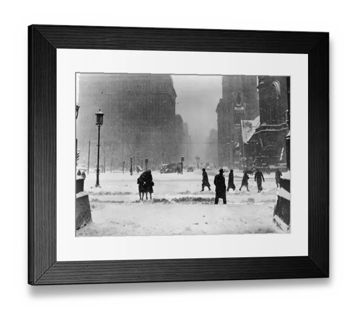 Framed Print : Winter street scene Framed Print : Winter street scene