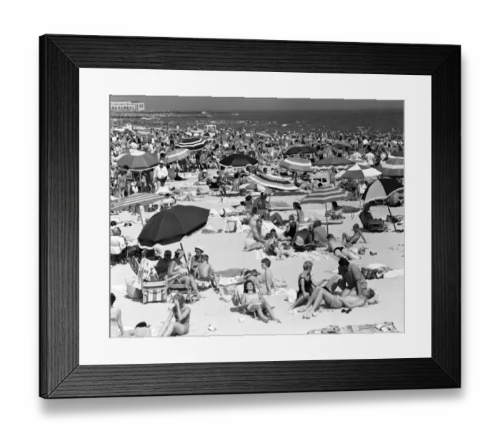 Framed Print : Relaxing on beach
