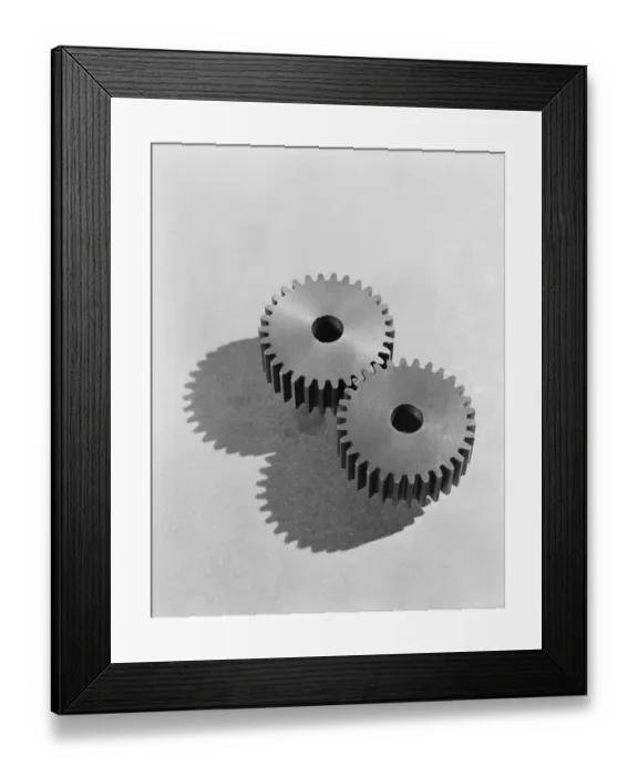Framed Print : Interlocking gears Framed Print : Interlocking gears