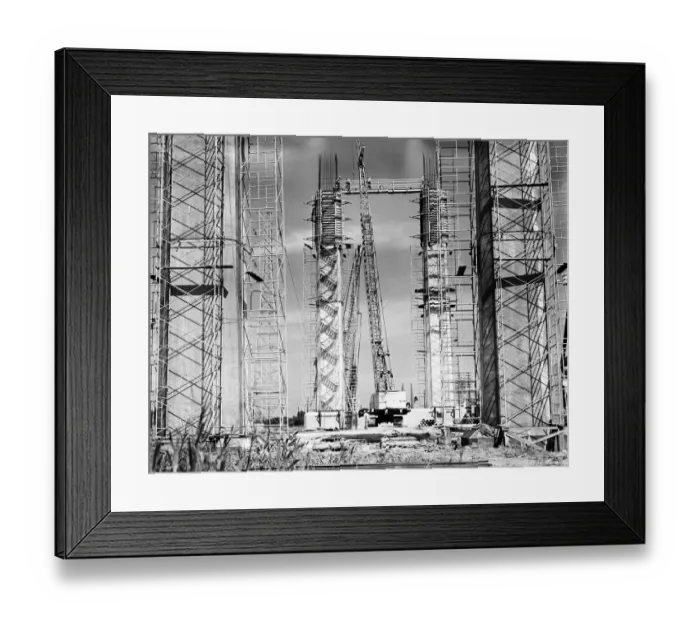 Framed Print : Bridge construction Framed Print : Bridge construction
