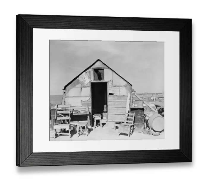 Framed Print : Depression Era shack Framed Print : Depression Era shack