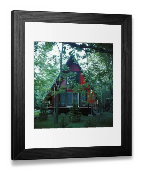Framed Print : A Frame A-Frame Country House Mountain Retreat Vac Framed Print : A Frame A-Frame Country House Mountain Retreat Vac