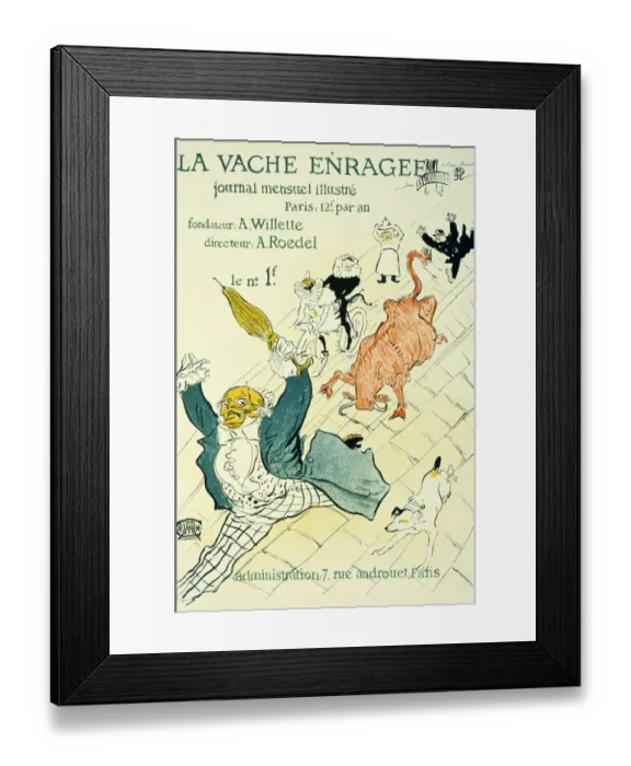 Framed Print : La Vache Enragee - The Enraged Cow Framed Print : La Vache Enragee - The Enraged Cow