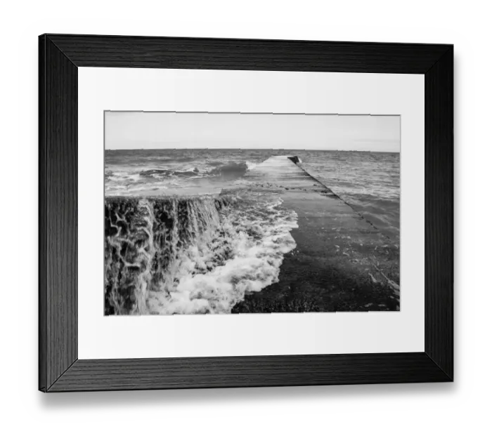 Framed Print : Old world war II harbour in the normandy Framed Print : Old world war II harbour in the normandy