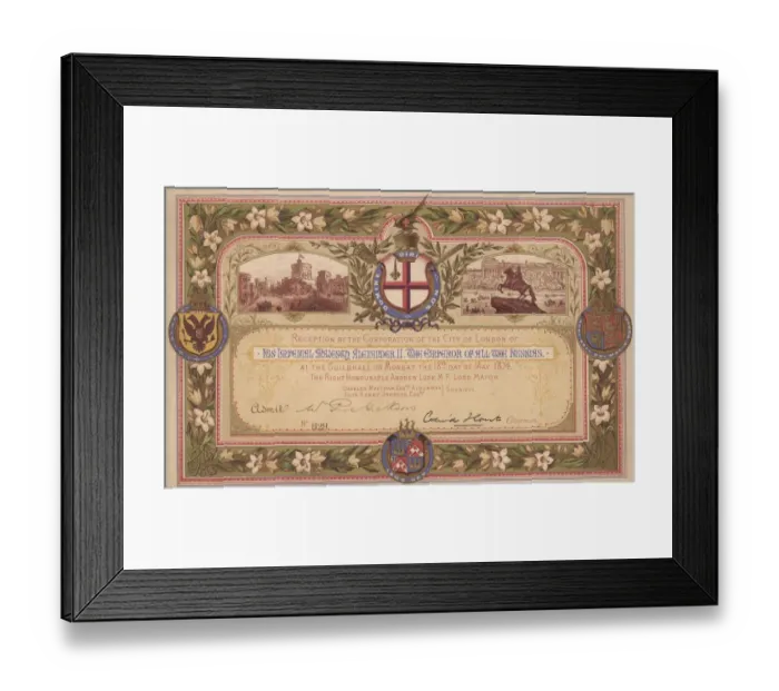 Framed Print : Royal Invitation Framed Print : Royal Invitation