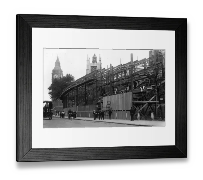 Framed Print : Constructing Stand Framed Print : Constructing Stand