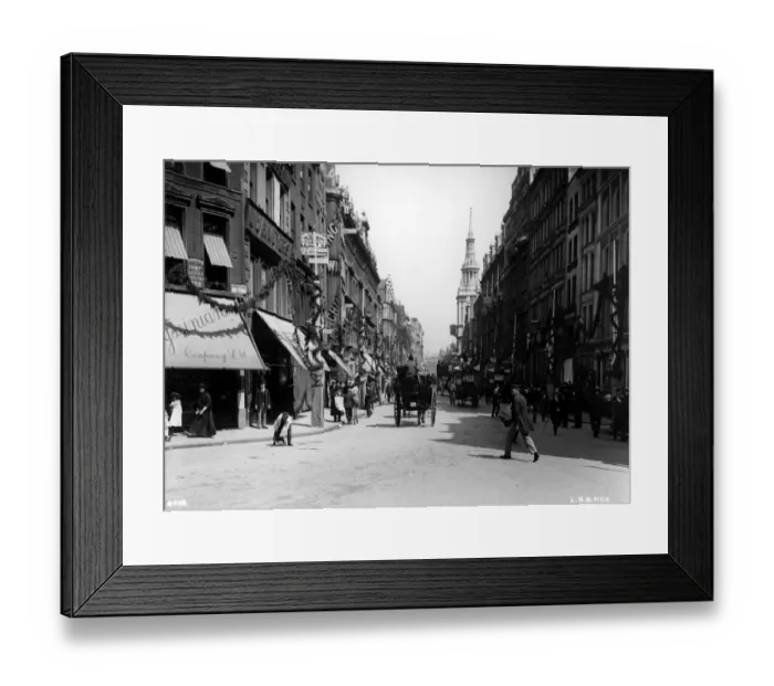 Framed Print : Cheapside. June 1902: Londons Cheapside with decorations for the coronation of Edward VII Framed Print : Cheapside. June 1902: Londons Cheapside with decorations for the coronation of Edward VII