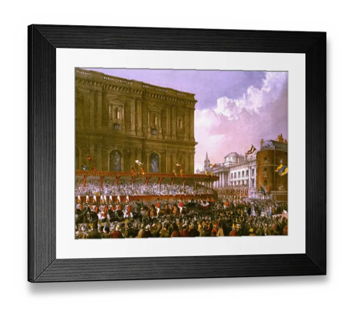 Framed Print : St Paul s. 7th March 1863: The crowd looks on as Princess Alexandra of