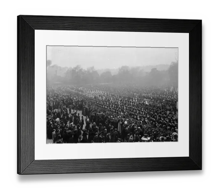 Framed Print : Lining The Route Framed Print : Lining The Route