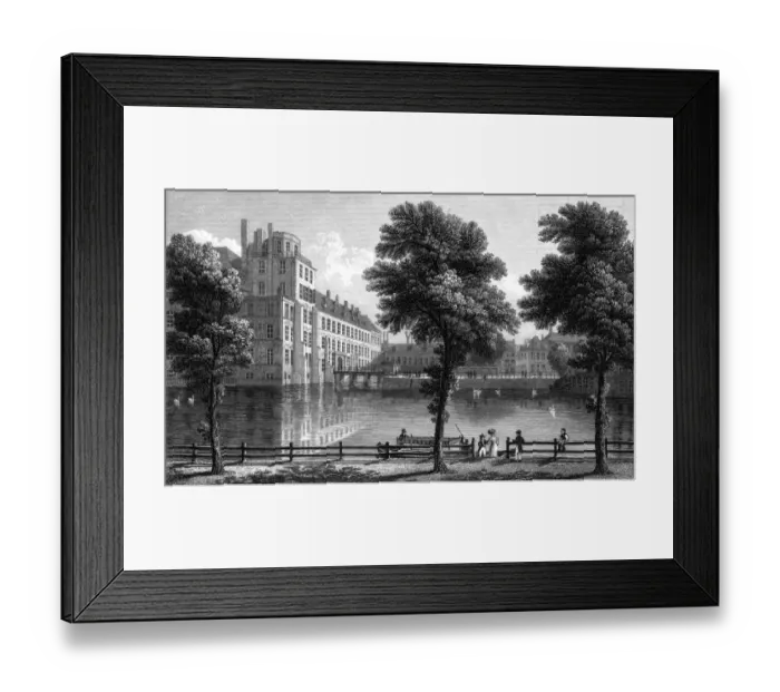 Framed Print : The Hague. 20th December 1825: The Palace at the Hague in the Netherlands seen Framed Print : The Hague. 20th December 1825: The Palace at the Hague in the Netherlands seen