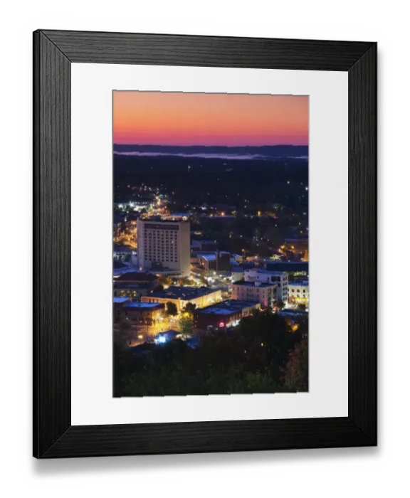 Framed Print : Hot Springs, Arkansas, City View
