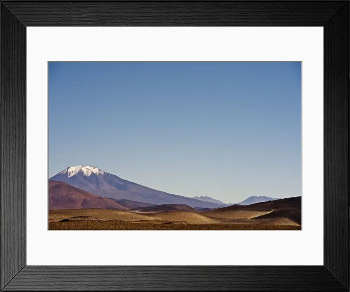 Framed Print : Snow-peaked mountain, Bolivian Andes Framed Print : Snow-peaked mountain, Bolivian Andes