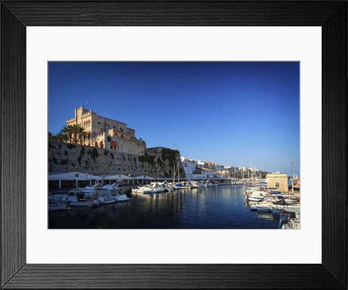 Framed Print : Spain, Menorca, Ciutadella, Old Town and Harbour Framed Print : Spain, Menorca, Ciutadella, Old Town and Harbour