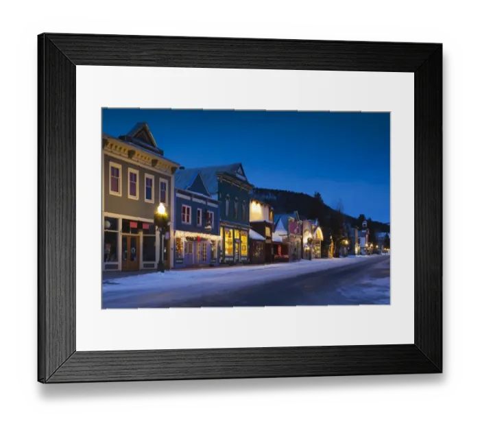 Framed Print : Buildings along Elk Avenue