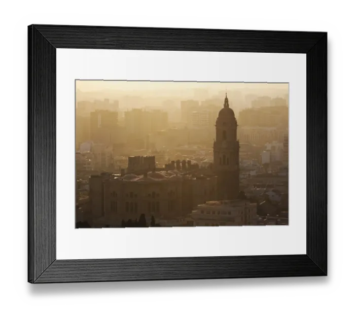 Framed Print : Town view with Cathedral Framed Print : Town view with Cathedral