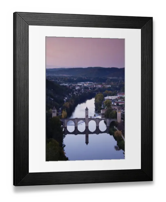 Framed Print : Cahors, Pont Valentre, midieval bridge