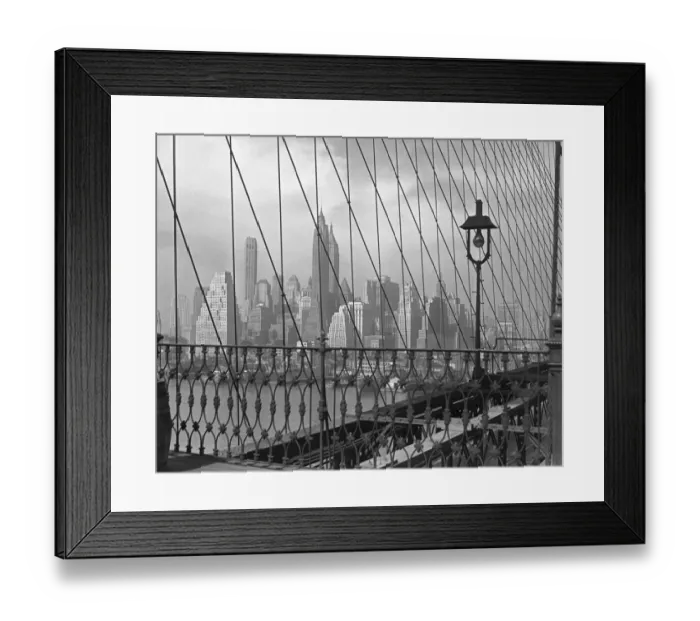Framed Print : Lower Manhattan from Brooklyn Bridge, BYC Framed Print : Lower Manhattan from Brooklyn Bridge, BYC
