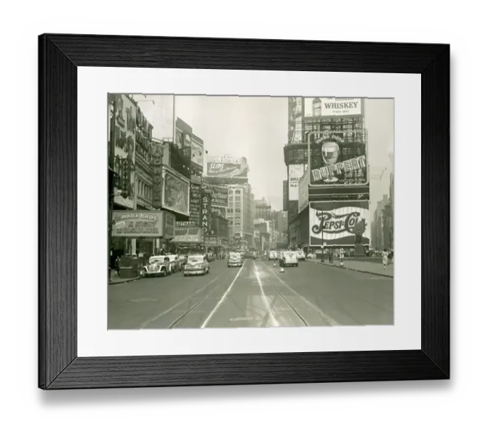 Framed Print : Busy city street with traffic