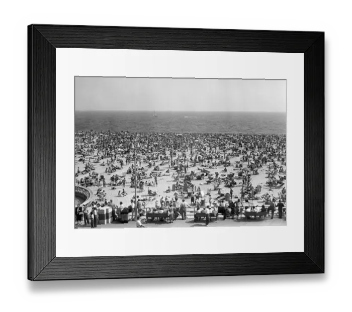 Framed Print : Crowded beach Framed Print : Crowded beach