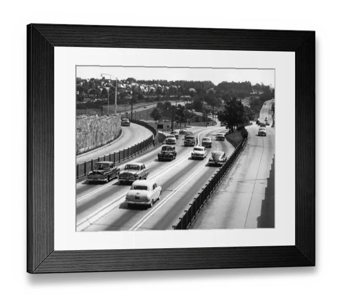 Framed Print : Traffic on superhighway Framed Print : Traffic on superhighway