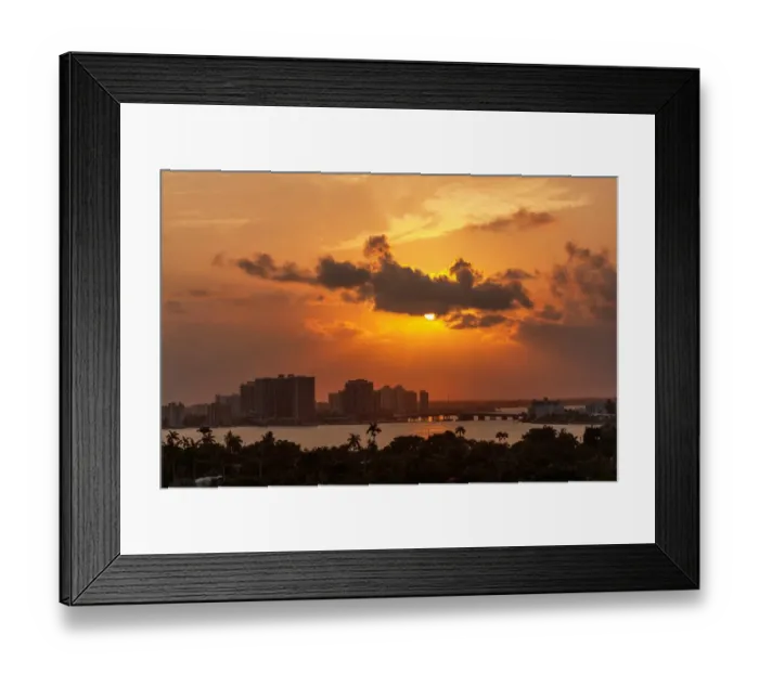 Framed Print : Sunset over Miami Beach, Florida, USA Framed Print : Sunset over Miami Beach, Florida, USA