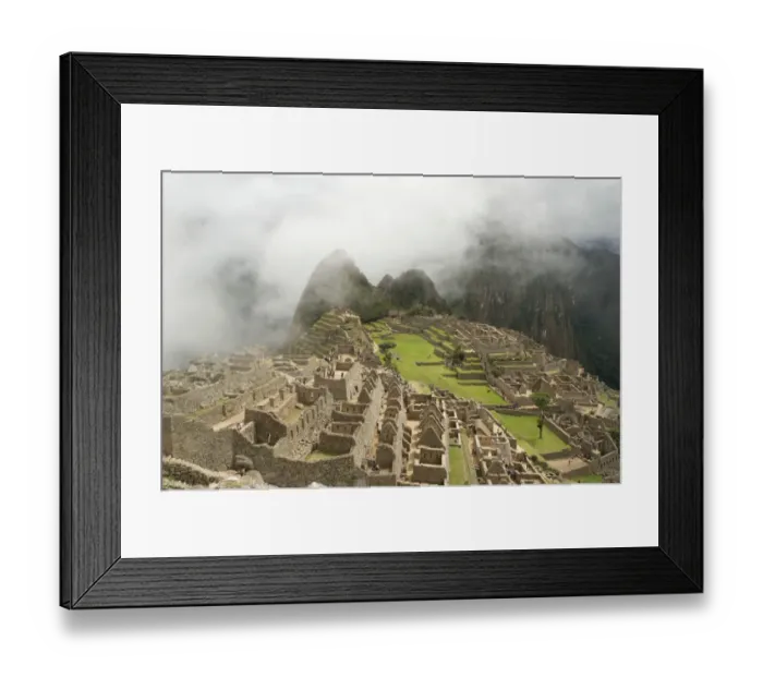 Framed Print : Early morning mist at Machu Picchu, Andes, Peru Framed Print : Early morning mist at Machu Picchu, Andes, Peru