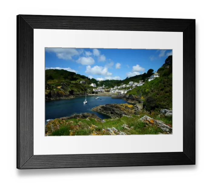 Framed Print : Boats in village harbor Framed Print : Boats in village harbor