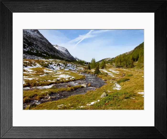 Framed Print : River in snowy rural landscape Framed Print : River in snowy rural landscape
