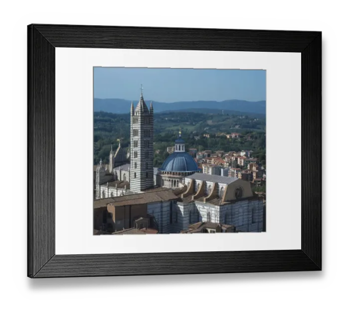 Framed Print : Siena Cathedral overlooking village Framed Print : Siena Cathedral overlooking village